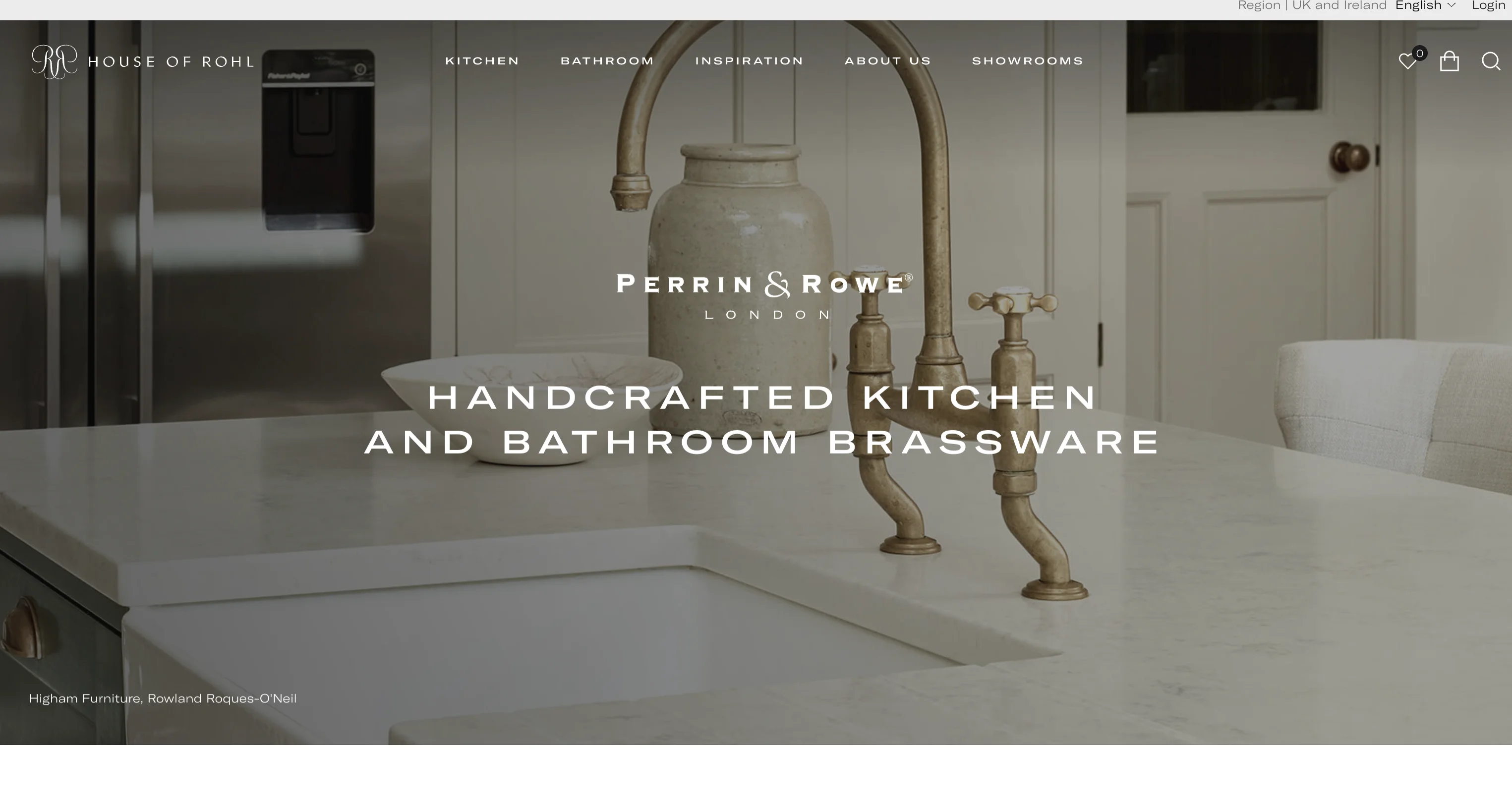 Perrin & Rowe website screenshot